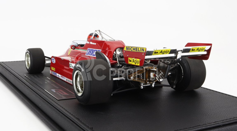 Gp-repliky Ferrari F1 126ck N 27 Winner Monaco Gp (s figúrkou pilota) 1981 G.villeneuve - Con Vetrina - S vitrínou 1:18 Red