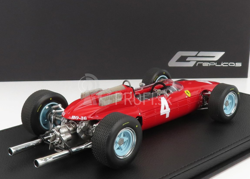 Gp-repliky Ferrari F1 158 Scuderia Ferrari N 4 Sezóna 1964 Lorenzo Bandini - Con Vetrina - S vitrínou 1:18 červená