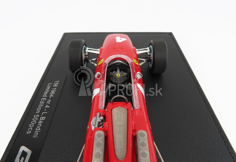 Gp-repliky Ferrari F1 158 Scuderia Ferrari N 4 Sezóna 1964 Lorenzo Bandini - Con Vetrina - S vitrínou 1:18 červená