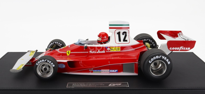 Gp-repliky Ferrari F1 312t Team Ferrari Sefac N 12 Víťaz majstrovstiev sveta Belgicko Zolder Gp (s figúrkou pilota) 1975 Niki Lauda 1:12 Červená biela