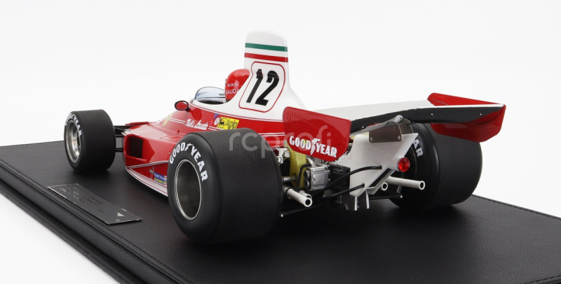 Gp-repliky Ferrari F1 312t Team Ferrari Sefac N 12 Víťaz majstrovstiev sveta Belgicko Zolder Gp (s figúrkou pilota) 1975 Niki Lauda 1:12 Červená biela