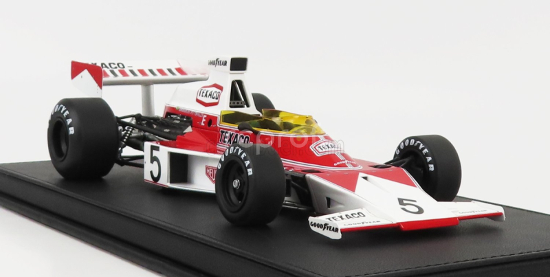 Gp-repliky Mclaren F1 M23 Ford Texaco N 5 Víťaz belgických pretekov Emerson Fittipaldi 1974 Majster sveta 1:18 Červená biela