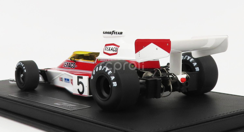 Gp-repliky Mclaren F1 M23 Ford Texaco N 5 Víťaz belgických pretekov Emerson Fittipaldi 1974 Majster sveta 1:18 Červená biela