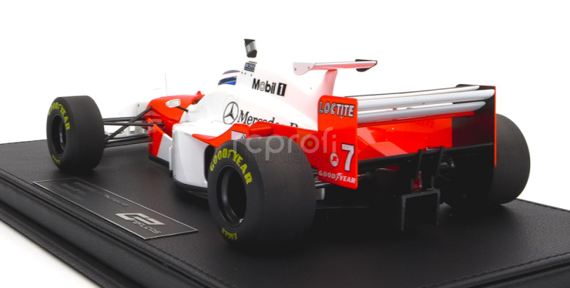 Gp-repliky Mclaren F1 Mp4/11 3.0l V10 Central Wing Marlboro Mercedes Team N 7 6th Monaco Gp 1996 S figúrkou pilota Mika Hakkinena - Con Vetrina - S vitrínou 1:18 Červená biela