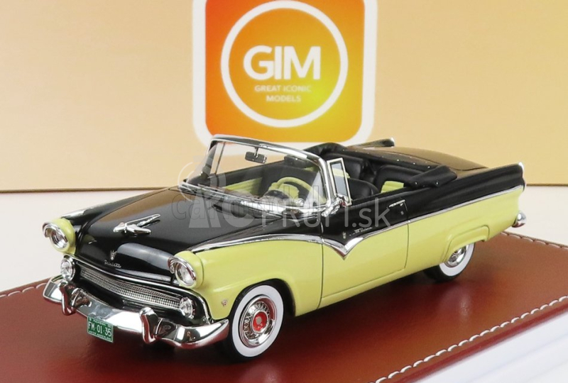 Great-iconic-models Ford usa Fairlane Sunliner Cabriolet 1955 1:43 Goldenrod Black