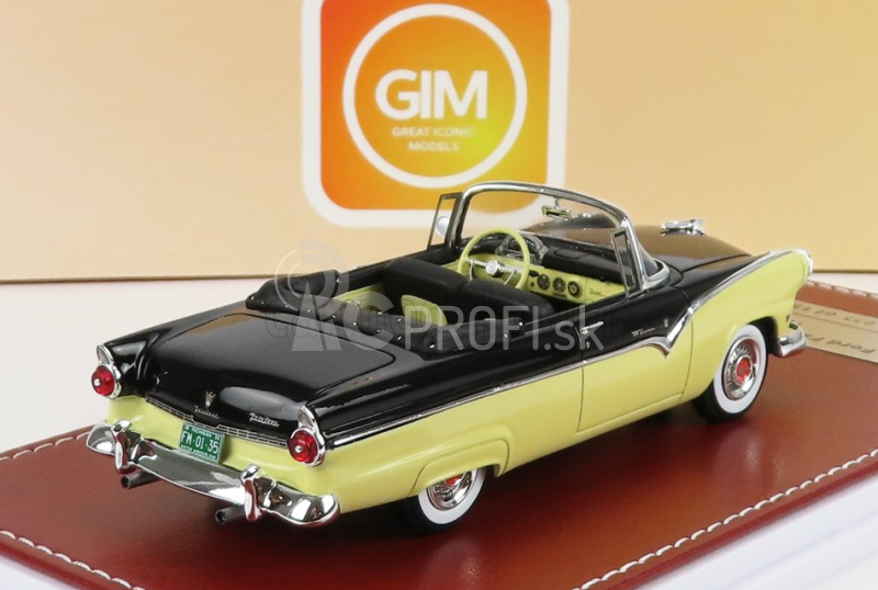 Great-iconic-models Ford usa Fairlane Sunliner Cabriolet 1955 1:43 Goldenrod Black