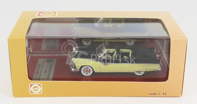 Great-iconic-models Ford usa Fairlane Sunliner Cabriolet 1955 1:43 Goldenrod Black