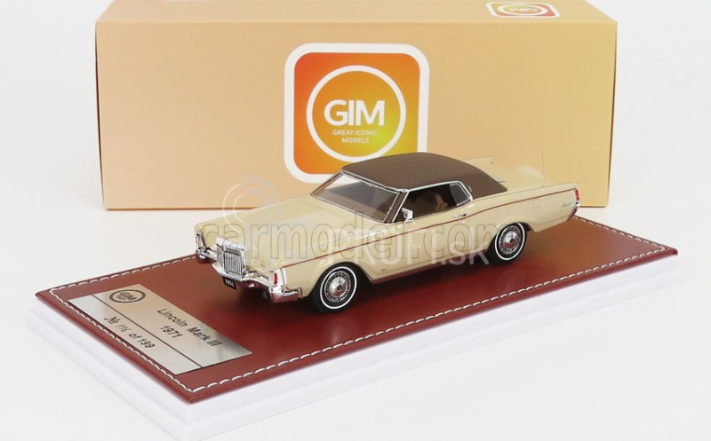 Great-iconic-models Lincoln Continental Mark Iii 1971 1:43 Béžová