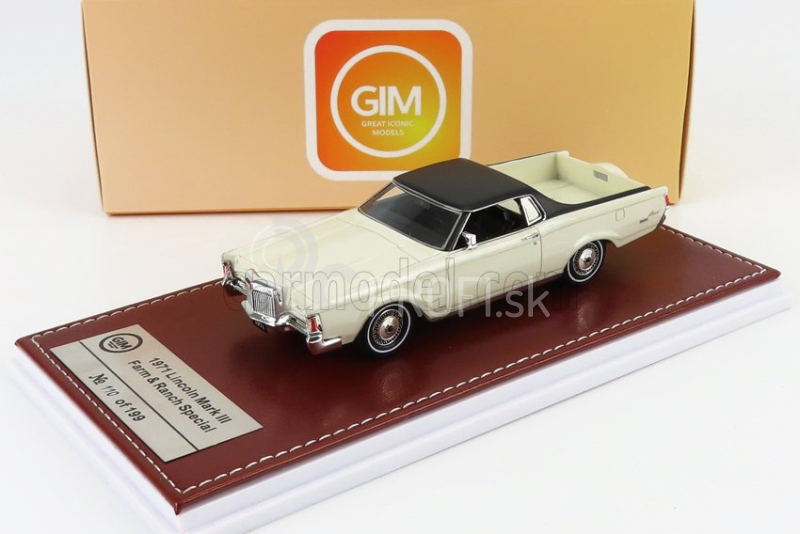 Great-iconic-models Lincoln Continental Mark Iii Farm And Ranch 1971 1:43 Biela