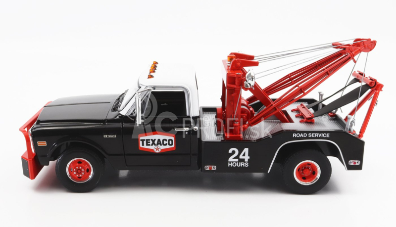 Greenlight Chevrolet C-30 Pick-up Texaco Carro Attrezzi - Wrecker Road Service 1970 1:18 čierna biela červená