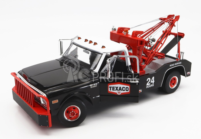 Greenlight Chevrolet C-30 Pick-up Texaco Carro Attrezzi - Wrecker Road Service 1970 1:18 čierna biela červená