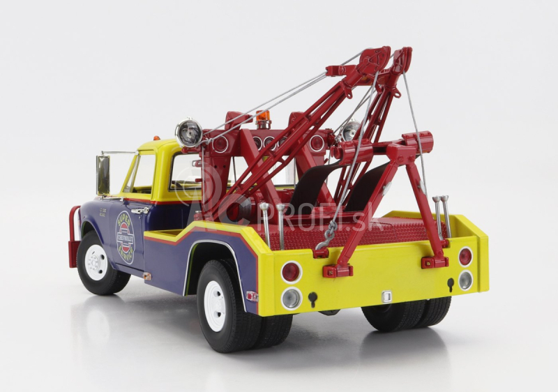 Greenlight Chevrolet C-30 Truck 1969 - Carro Attrezzi - Wrecker Road Chevrolet Super Service 1:18 Modro-žltá