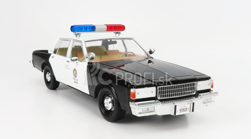 Greenlight Chevrolet Caprice Metropolitan Police 1987 - Terminator 2 Movie 1991 - The Judgment Day - Il Giorno Del Giudizio - With T-1000 Liquid Metal Android Figure 1:18 Black White