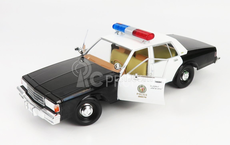 Greenlight Chevrolet Caprice Metropolitan Police 1987 - Terminator 2 Movie 1991 - The Judgment Day - Il Giorno Del Giudizio - With T-1000 Liquid Metal Android Figure 1:18 Black White