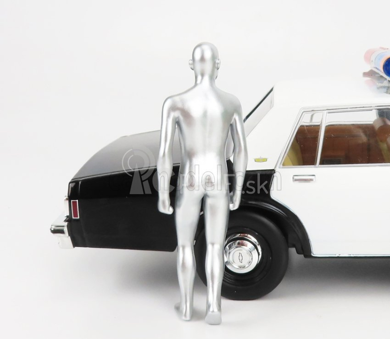 Greenlight Chevrolet Caprice Metropolitan Police 1987 - Terminator 2 Movie 1991 - The Judgment Day - Il Giorno Del Giudizio - With T-1000 Liquid Metal Android Figure 1:18 Black White