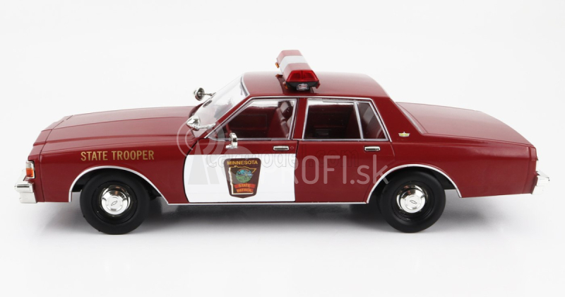 Greenlight Chevrolet Caprice Minnesota Police Department State Trooper 1987 - Fargo 1:18 červená biela