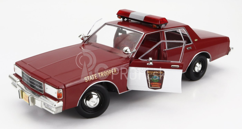 Greenlight Chevrolet Caprice Minnesota Police Department State Trooper 1987 - Fargo 1:18 červená biela