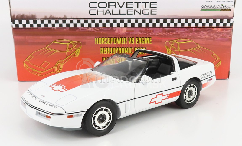 Greenlight Chevrolet Corvette C4 1988 1:18 bielo-červená