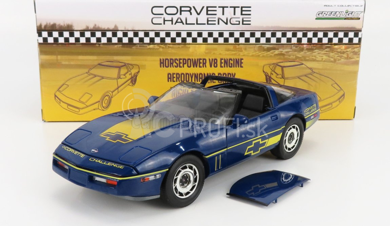 Greenlight Chevrolet Corvette C4 1988 1:18 modrá žltá