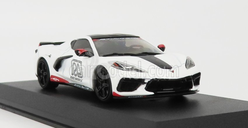 Greenlight Chevrolet Corvette C8 Official Pace Car Road America 2020 1:43 Biela