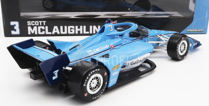 Greenlight Chevrolet Team Penske N3 Indianapolis Indy 500 Indycar Series 2022 S.mclaughlin 1:18 Svetlo modrá biela