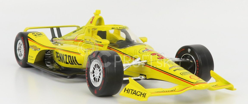 Greenlight Chevrolet Team Penske Pennzoil N 3 Indianapolis Indy 500 Indycar Series 2021 Scott Mclaughlin 1:18 Yellow