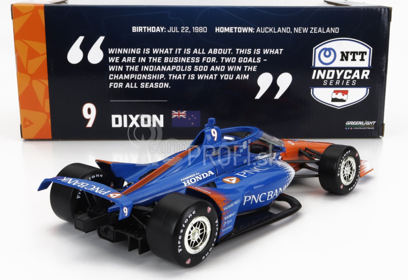 Greenlight Chevrolet Team Pnc Bank Chip Ganassi Racing N 9 Indianapolis Indy 500 Indycar Series 2023 S.dixon 1:18 Modrá oranžová