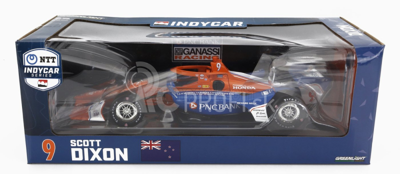 Greenlight Chevrolet Team Pnc Bank Chip Ganassi Racing Žena v motoristickom športe N 9 Indianapolis Indy 500 Indycar Series 2023 S.dixon 1:18 Blue Orange