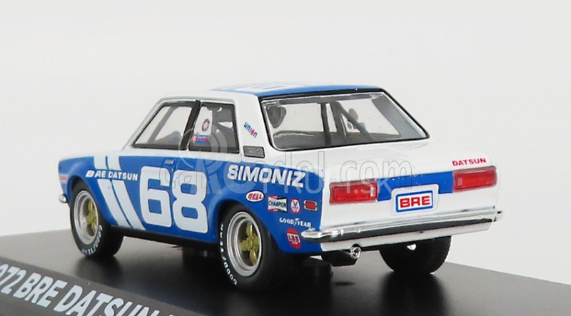 Greenlight Datsun 510 Bre N 68 Racing 1972 P.gregg 1:43 Biela Modrá