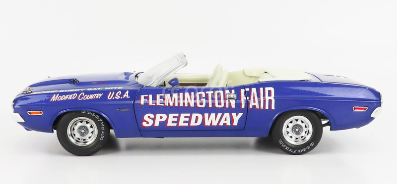 Greenlight Dodge Challenger Cabriolet Open Official Pace Car Flemington Fair Speedway 1971 1:18 Purple