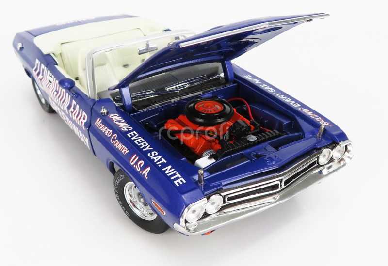 Greenlight Dodge Challenger Cabriolet Open Official Pace Car Flemington Fair Speedway 1971 1:18 Purple