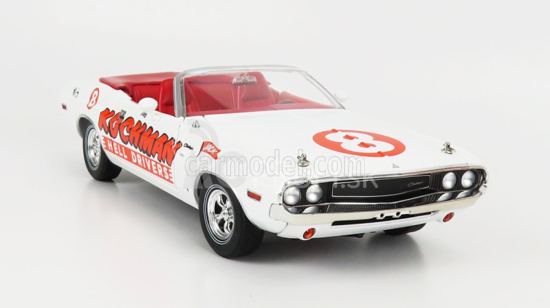 Greenlight Dodge Challenger Convertibile Kochman Hell Drivers 1970 1:18 Biela červená