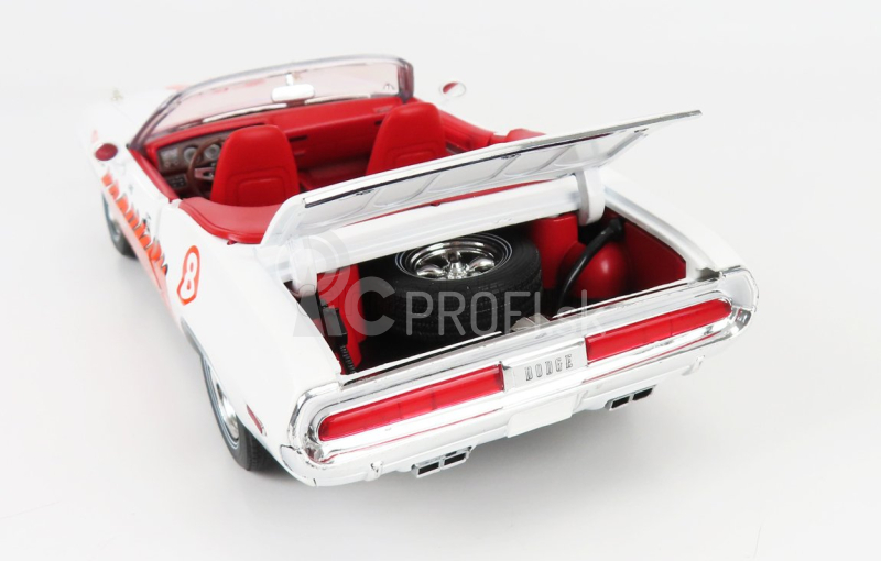 Greenlight Dodge Challenger Convertibile Kochman Hell Drivers 1970 1:18 Biela červená