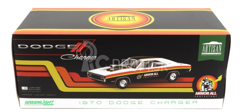 Greenlight Dodge Charger Coupe 1970 1:18 Biela čierna červená žltá