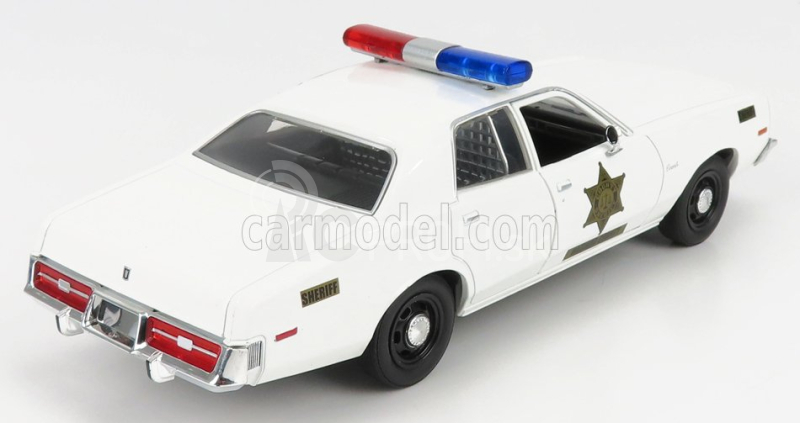 Greenlight Dodge Coronet 1975 - Hazzard County Sheriff - policajné hliadkové auto 1:24 biela