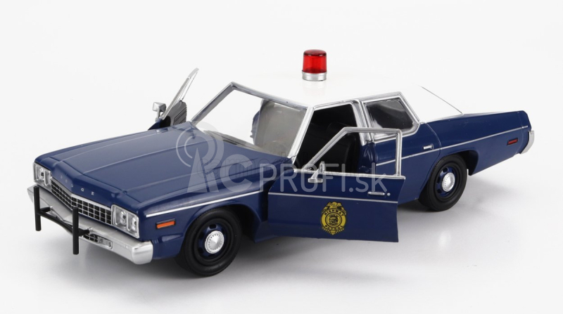 Greenlight Dodge Monaco Kansas Highway Patrol Police 1975 1:24 Modrá biela