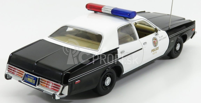 Greenlight Dodge Monaco Police 1977 s figúrkou T-800 - Terminátor 1 1984 1:18 Black White