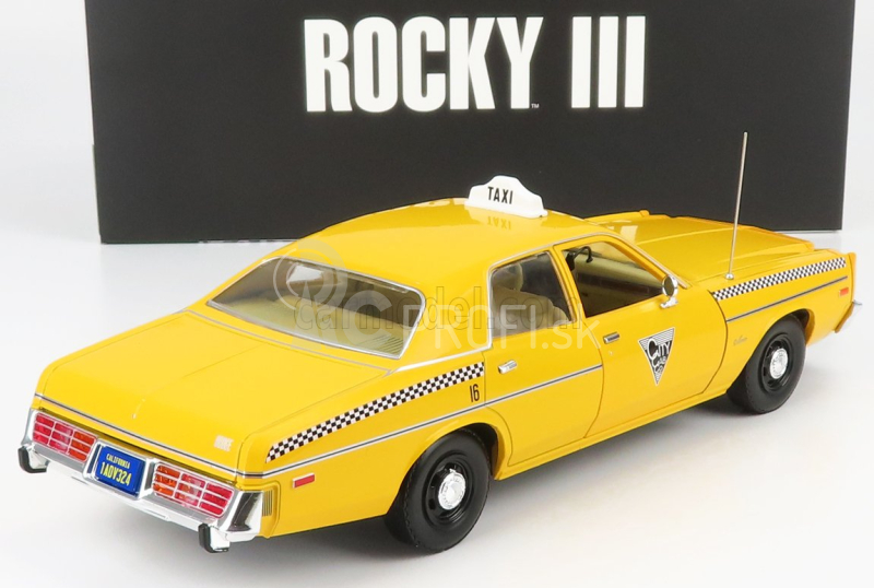 Greenlight Dodge Monaco Taxi City Cab Co 1978 - Rocky Iii Movie 1:18 Žltá