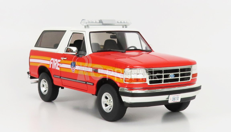 Greenlight Ford usa Bronco Fdny New York Fire Engine 1996 1:18 červená biela