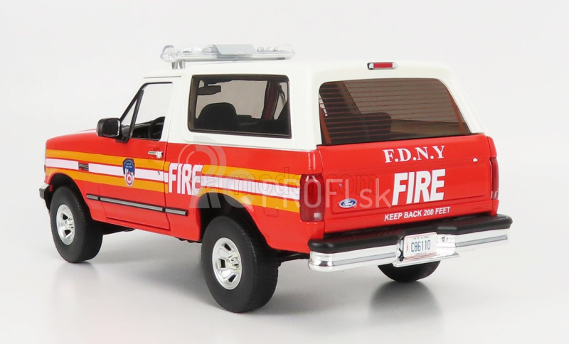 Greenlight Ford usa Bronco Fdny New York Fire Engine 1996 1:18 červená biela