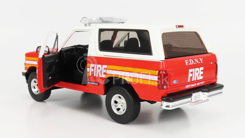 Greenlight Ford usa Bronco Fdny New York Fire Engine 1996 1:18 červená biela