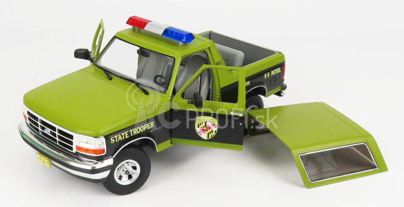 Greenlight Ford usa Bronco Maryland State Police 1996 1:18 zelená čierna