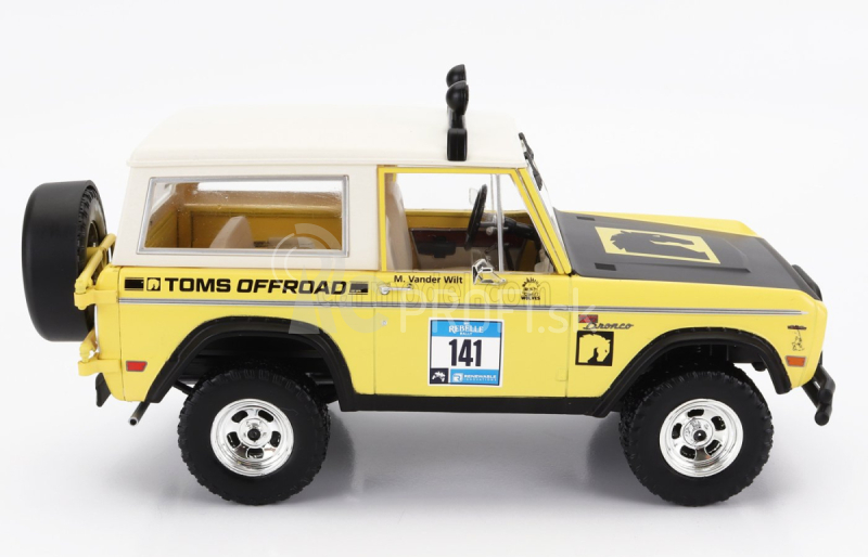 Greenlight Ford usa Bronco N 141 Rally Rebelle 1969 1:18 žltá čierna biela