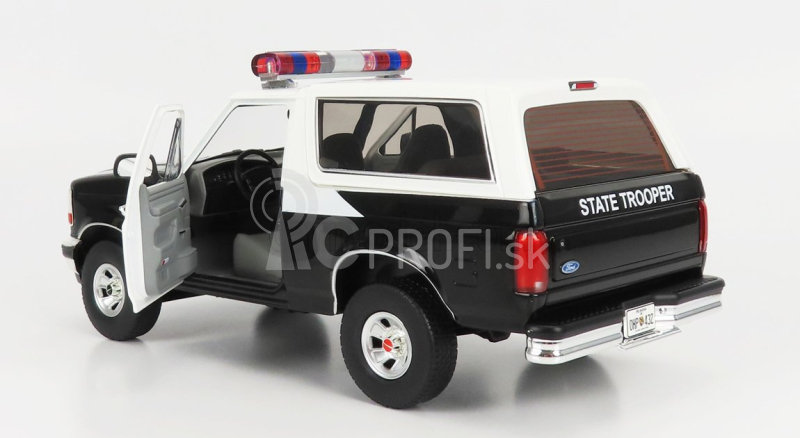 Greenlight Ford usa Bronco Oklahoma Highway Patrol Police 1996 1:18 čierna biela