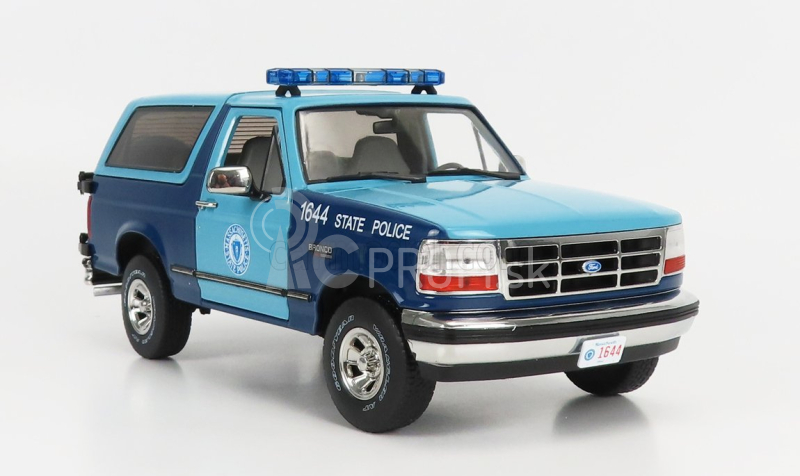 Greenlight Ford usa Bronco Xlt Massachusetts State Police 1996 1:18 2 Tones Blue