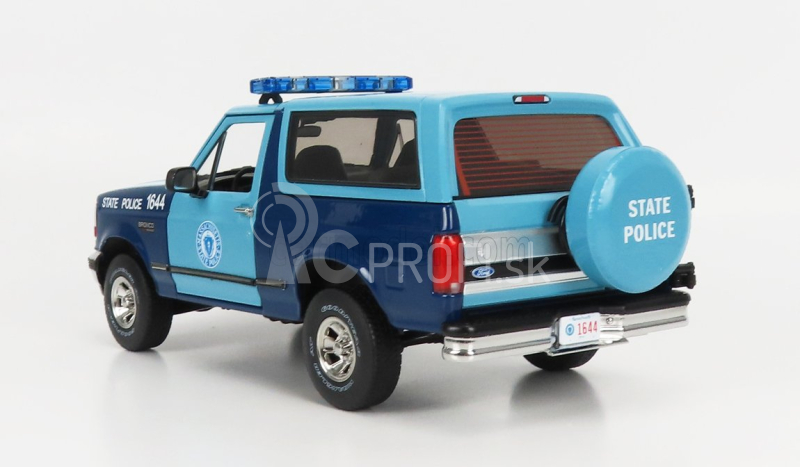 Greenlight Ford usa Bronco Xlt Massachusetts State Police 1996 1:18 2 Tones Blue