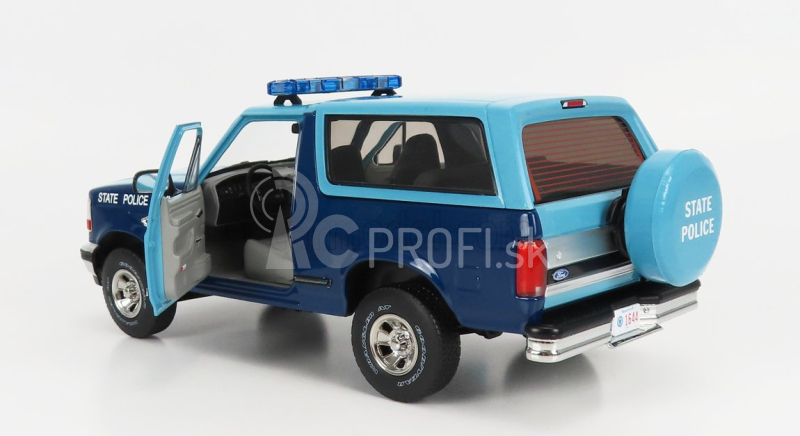 Greenlight Ford usa Bronco Xlt Massachusetts State Police 1996 1:18 2 Tones Blue