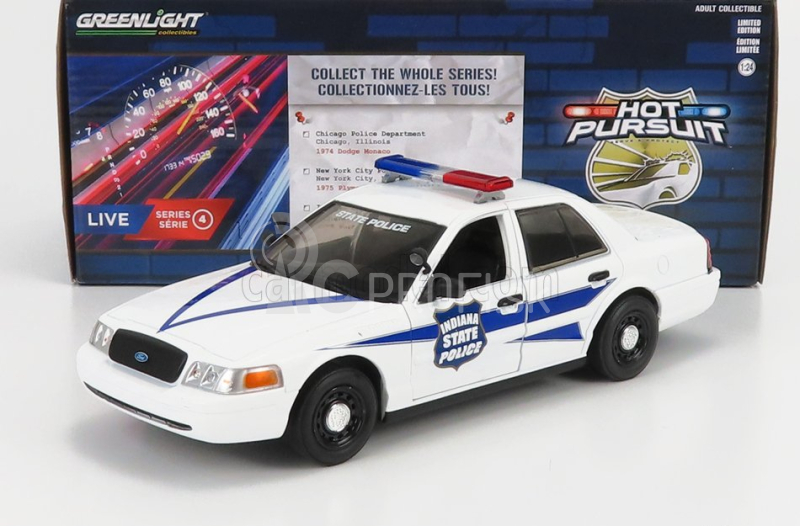 Greenlight Ford usa Crown Victoria Interceptor Indiana State Police 2008 1:24 Biela