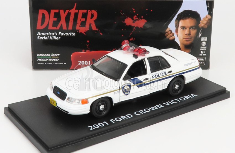 Greenlight Ford usa Crown Victoria Pembroke Pines Police 2001 - Dexter 1:43 Biela