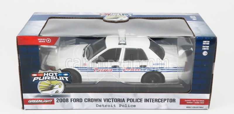 Greenlight Ford usa Crown Victoria Police Interceptor Detroit 2008 1:24 Biela